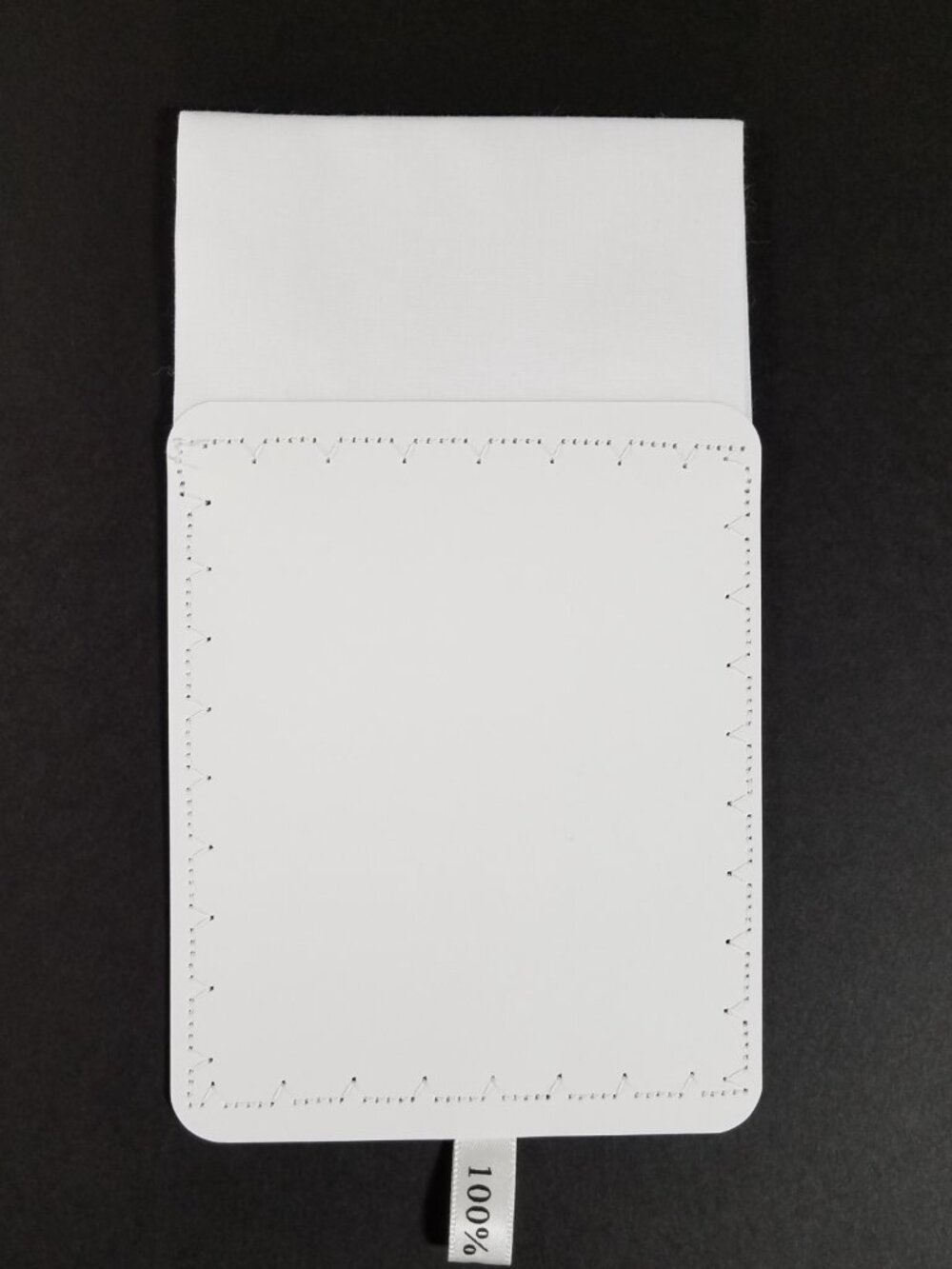 NEW White 100% Cotton Single Pre-Folded Pocket Square Handkerchief Insert - Picture 6 of 7